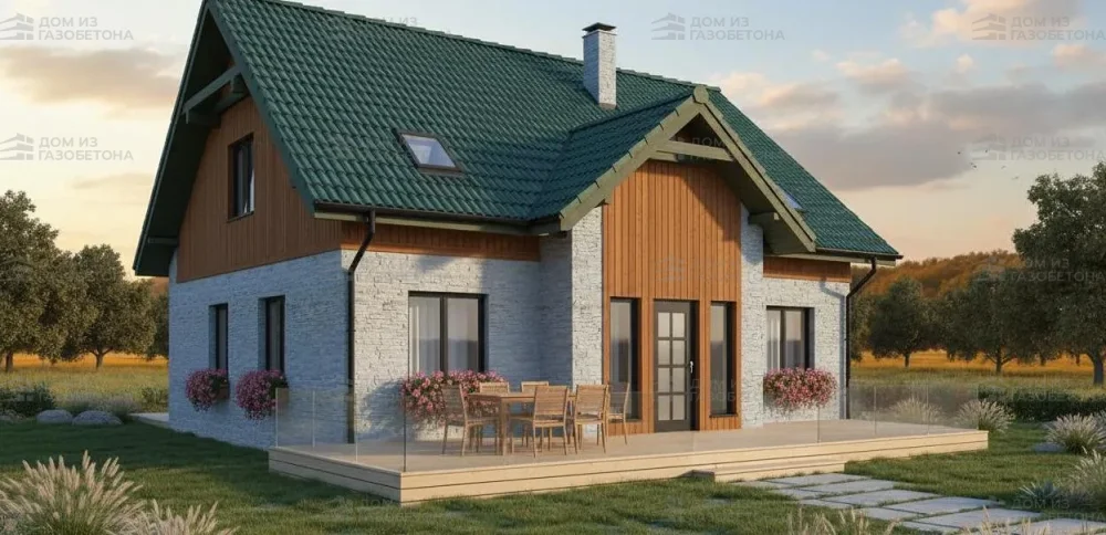 Проект Двухэтажный дом 11 на 12, 170 м2