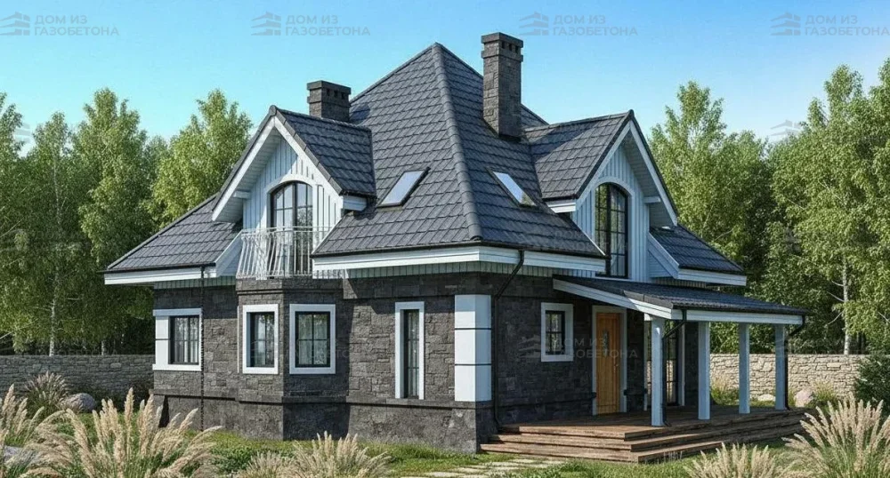 Проект Двухэтажный дом 11 на 11, 123 м2