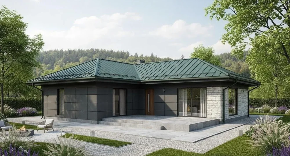 Проект Одноэтажный дом 17 на 22, 199 м2