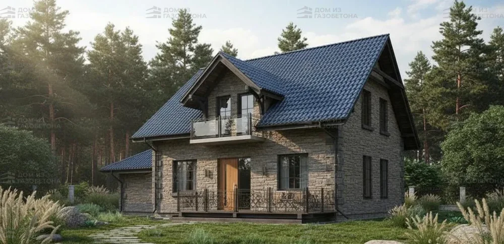 Проект Двухэтажный дом 14 на 10, 157 м2