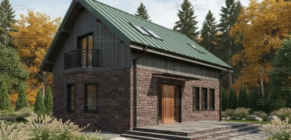 Проект Двухэтажный дом 10 на 10, 130 м2