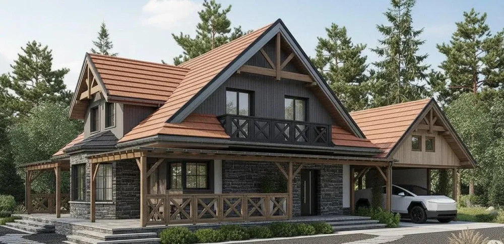 Проект Двухэтажный дом 12 на 11, 154 м2