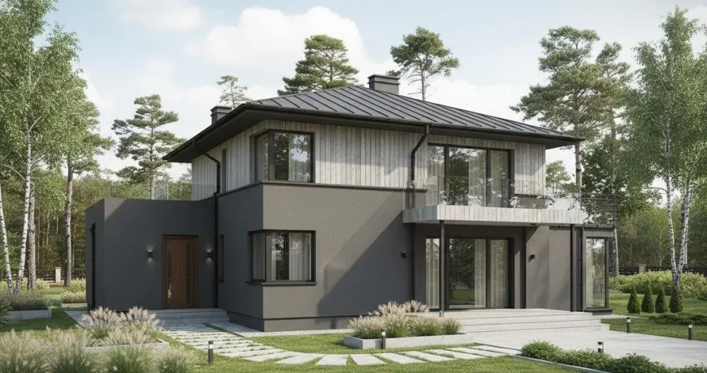 Проект Двухэтажный дом 17 на 14, 190 м2