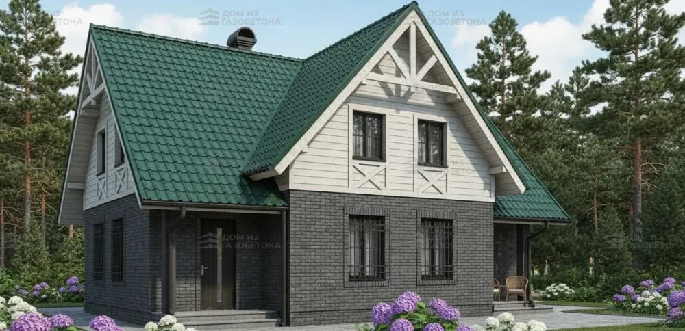 Проект Двухэтажный дом 13 на 9, 159 м2