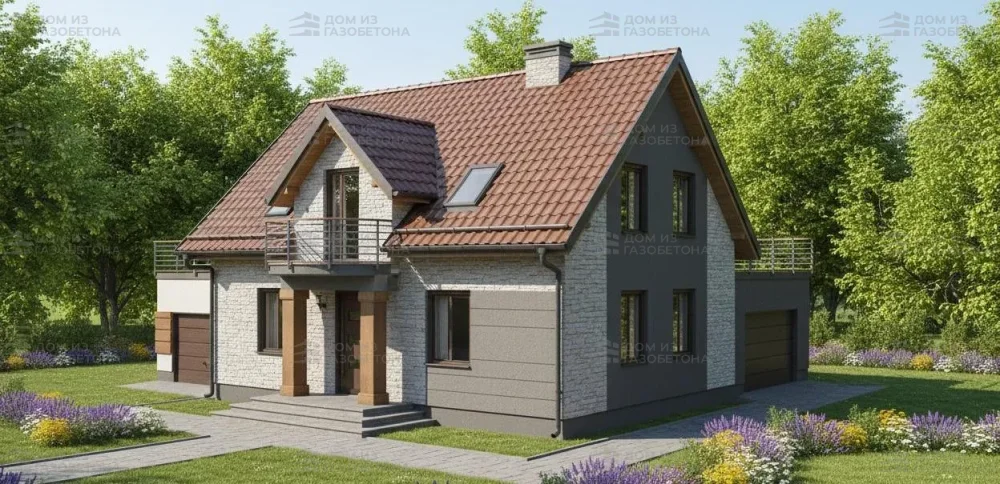 Проект Двухэтажный дом 15 на 9, 145 м2