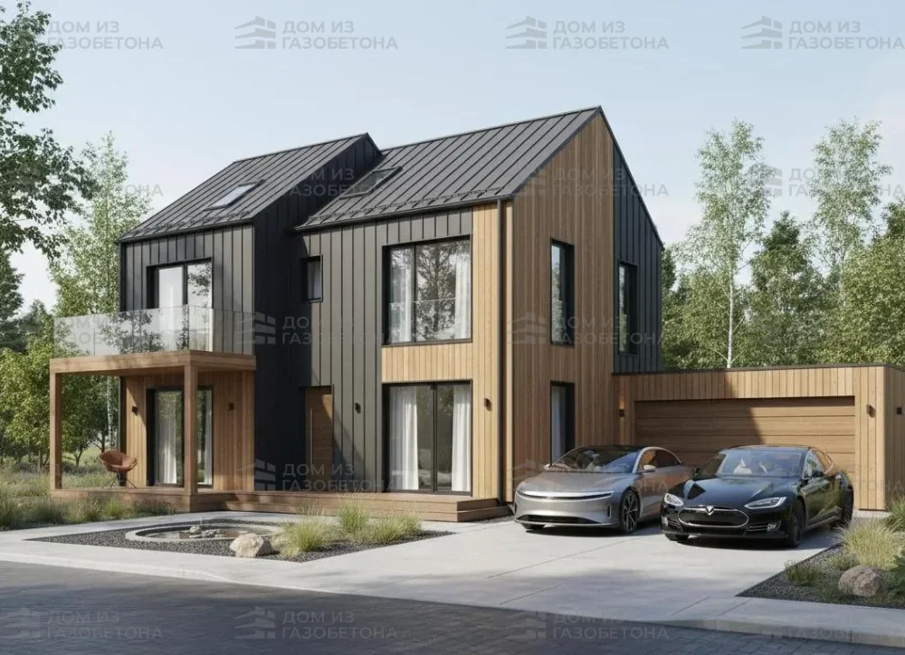 Проект Двухэтажный дом 12 на 11, 162 м2