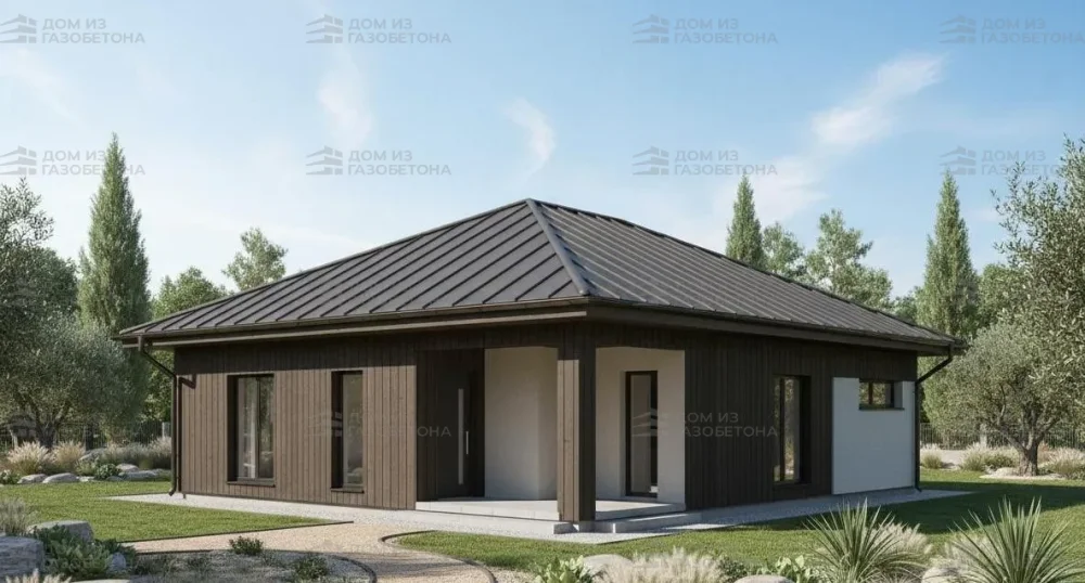 Проект Одноэтажный дом 12 на 16, 129 м2