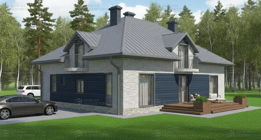 Проект Двухэтажный дом 15 на 11, 250 м2