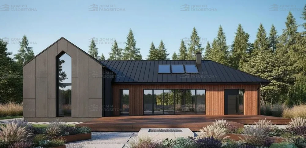 Проект Одноэтажный дом 22 на 16, 208 м2