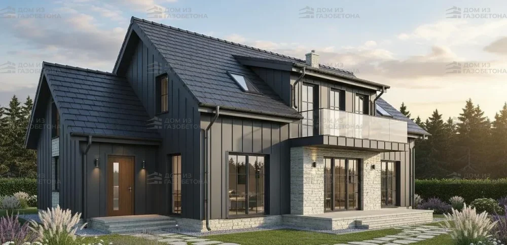 Проект Двухэтажный дом 13 на 11, 167 м2