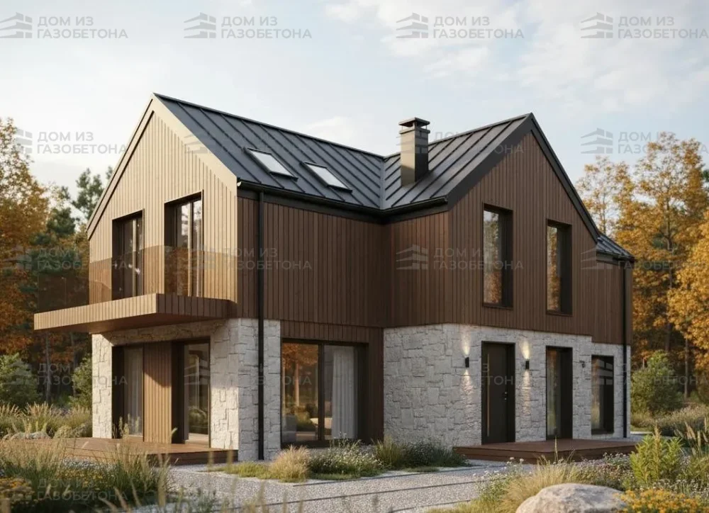 Проект Двухэтажный дом 9 на 9, 111 м2