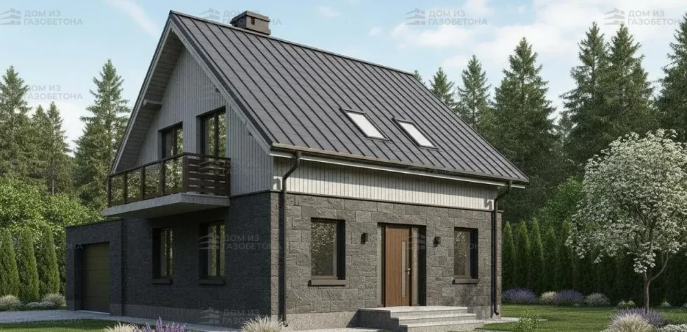 Проект Двухэтажный дом 12 на 9, 119 м2